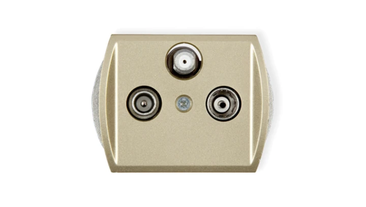 TREND Gniazdo antenowe RTV-SAT końcowe 1,5dB złoty 6GS