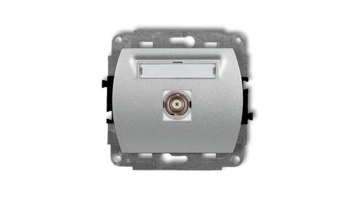TREND Gniazdo pojedyncze BNC srebrny metalik 7GBNC-1