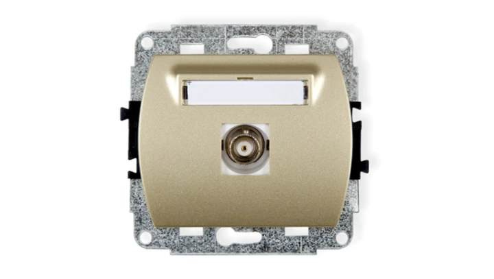 TREND Gniazdo pojedyncze BNC złoty 6GBNC-1