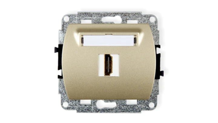 TREND Gniazdo pojedyncze HDMI złoty 6HDMI-1
