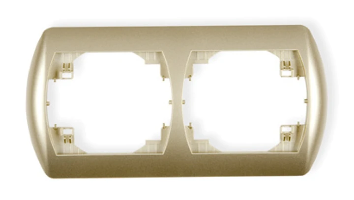 TREND Ramka pozioma podwójna złoty 6RH-2