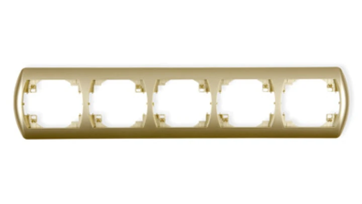 TREND Ramka pozioma pięciokrotna złoty 6RH-5