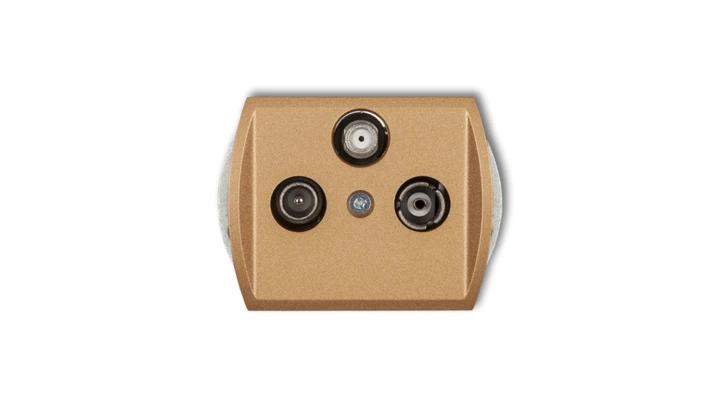 TREND Gniazdo antenowe RTV-SAT końcowe 1,5dB złoty metalik 8GS