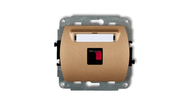 TREND Gniazdo głośnikowe pojedyncze złoty metalik 8GG-1