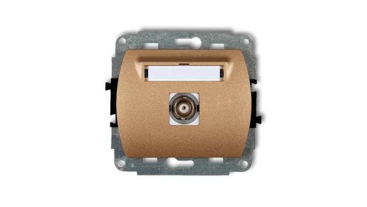 TREND Gniazdo pojedyncze BNC złoty metalik 8GBNC-1