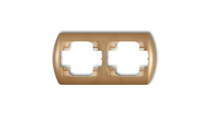 TREND Ramka pozioma podwójna złoty metalik 8RH-2