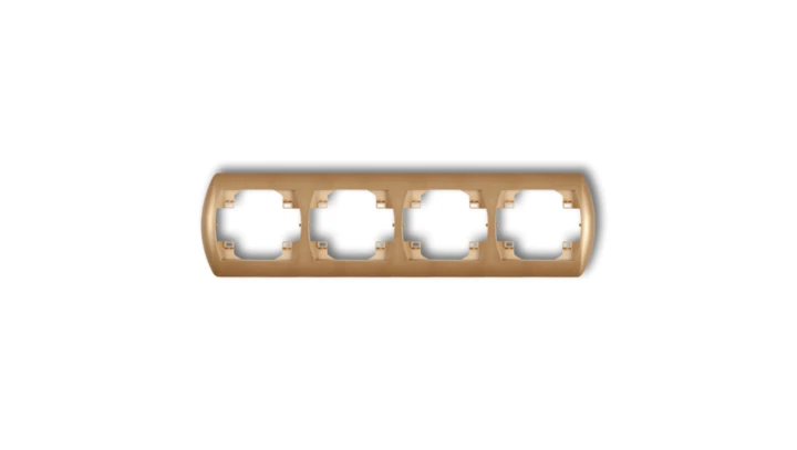 TREND Ramka pozioma poczwórna złoty metalik 8RH-4