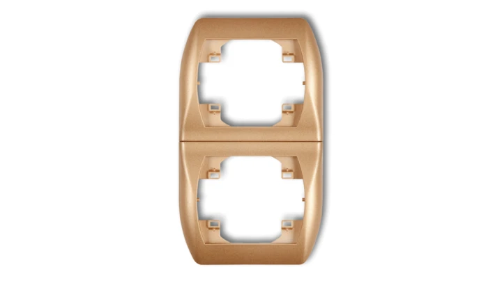 TREND Ramka pionowa podwójna złoty metalik 8RV-2