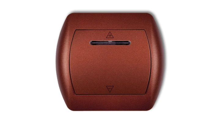 TREND Sterownik roletowy sterowany dotykiem i dowolnym pilotem brĄzowy metalik 9SR-1