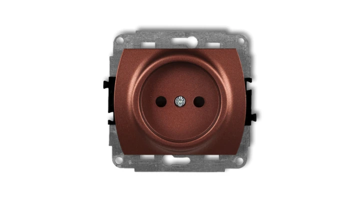 TREND Gniazdo pojedyncze b/u brĄzowy metalik 9GP-1p