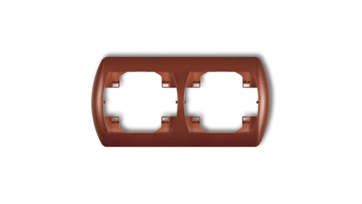 TREND Ramka pozioma podwójna brĄzowy metalik 9RH-2