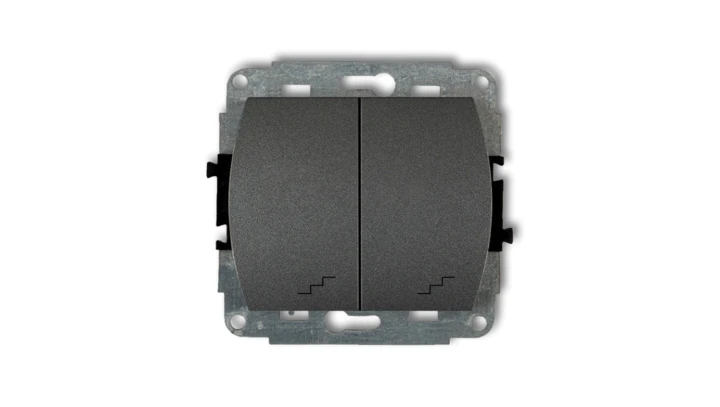 TREND Łącznik podwójny schodowy grafitowy 11WP-33