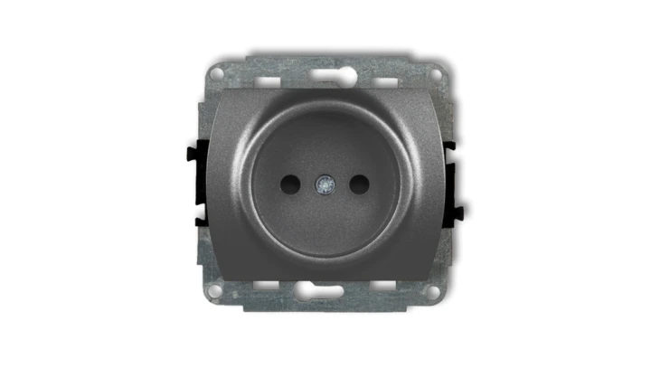 TREND Gniazdo pojedyncze b/u grafitowy 11GP-1p