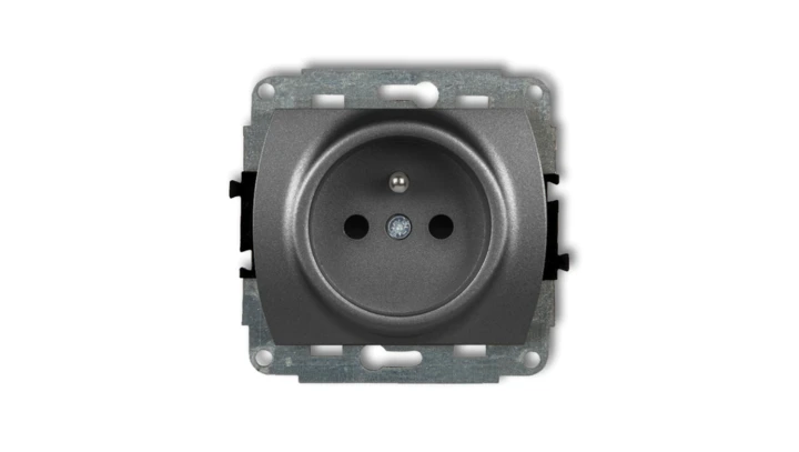 TREND Gniazdo pojedyncze z/u 2P+Z grafitowy 11GP-1zp