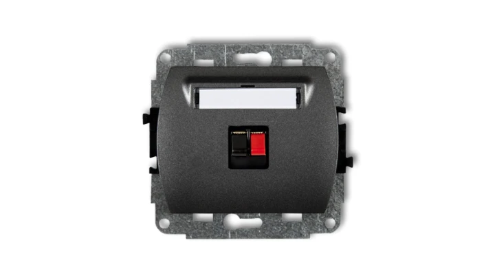 TREND Gniazdo głośnikowe pojedyncze grafitowy 11GG-1