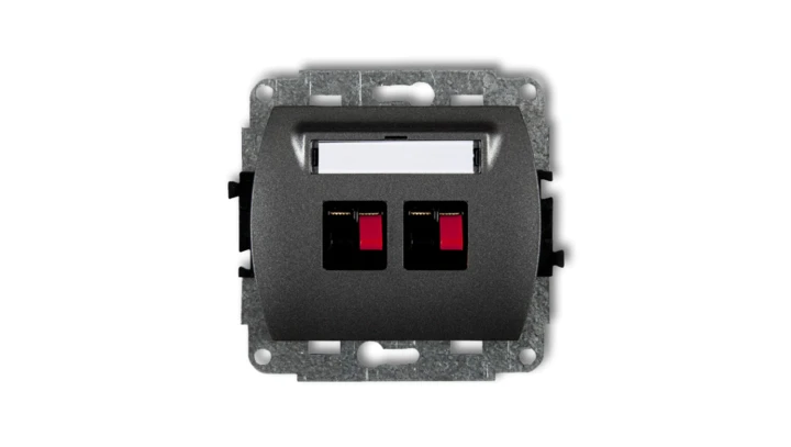 TREND Gniazdo głośnikowe podwójne grafitowy 11GG-2