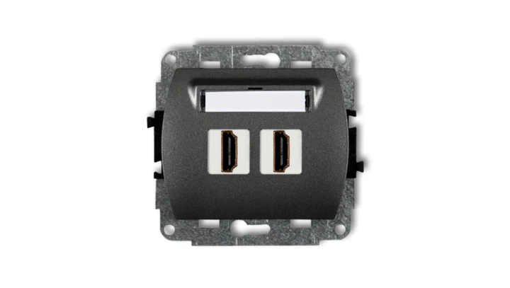 TREND Gniazdo podwójne HDMI grafitowy 11HDMI-2
