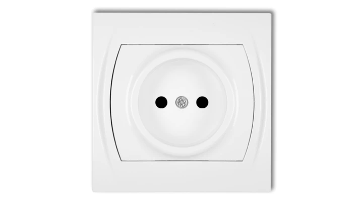 LOGO Gniazdo pojedyncze b/u biały LGP-1p