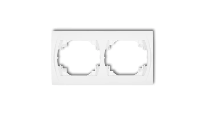 LOGO Ramka pozioma podwójna biały LRH-2