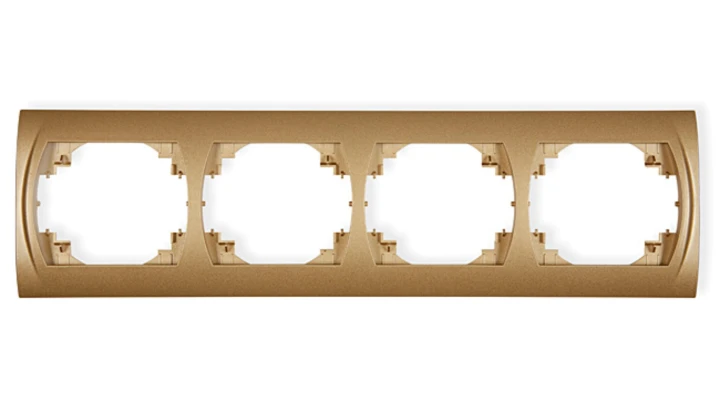 LOGO Ramka pozioma poczwórna złoty metalik 8LRH-4
