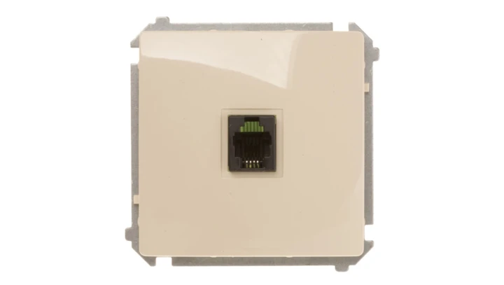Simon Basic Gniazdo telefoniczne pojedyncze RJ11 beżowe BMTU.01/12