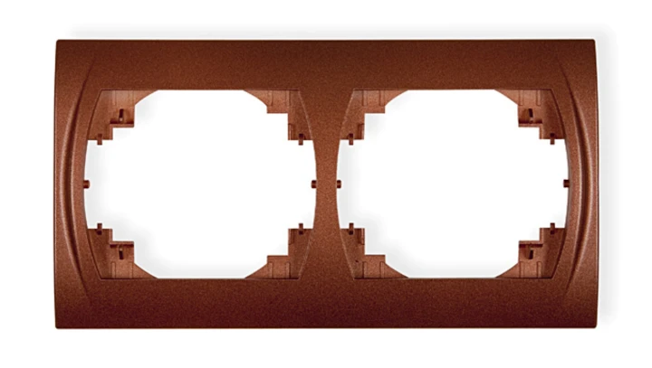 LOGO Ramka pozioma podwójna brĄzowy metalik 9LRH-2