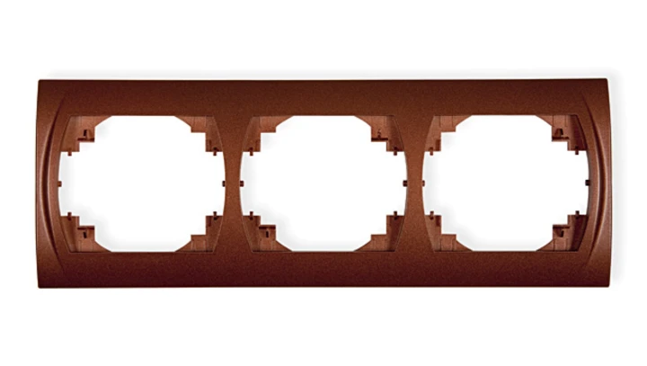 LOGO Ramka pozioma potrójna brĄzowy metalik 9LRH-3