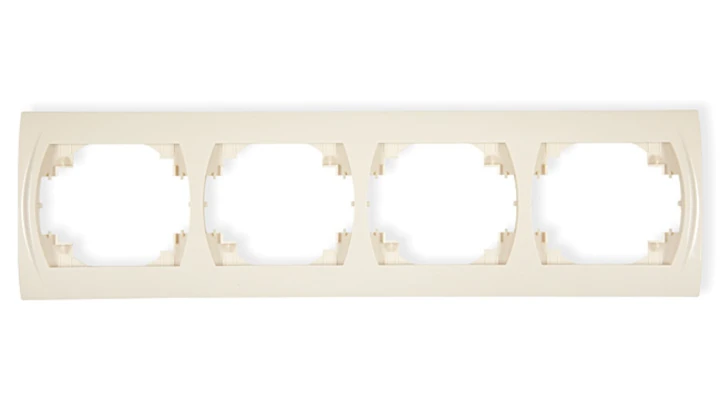 LOGO Ramka pozioma poczwórna beżowy 1LRH-4