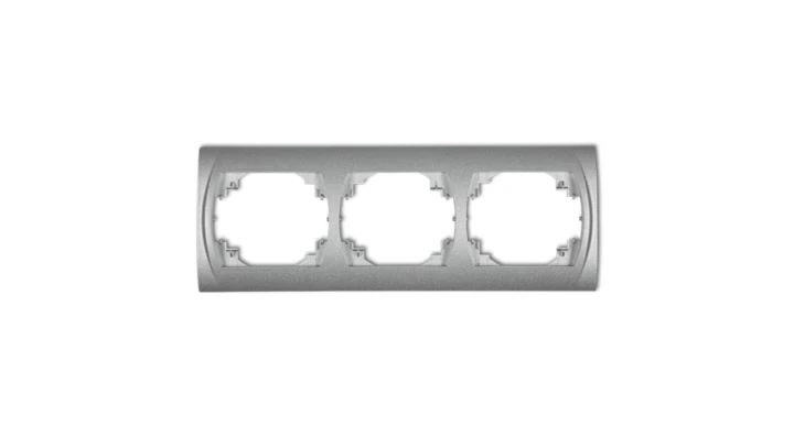 LOGO Ramka pozioma potrójna srebrny metalik 7LRH-3