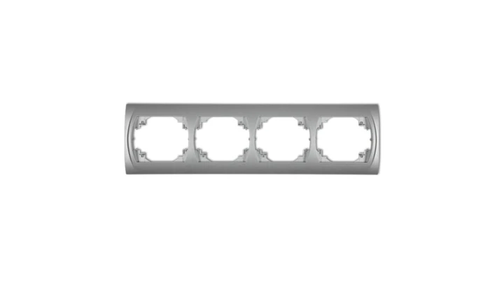 LOGO Ramka pozioma poczwórna srebrny metalik 7LRH-4