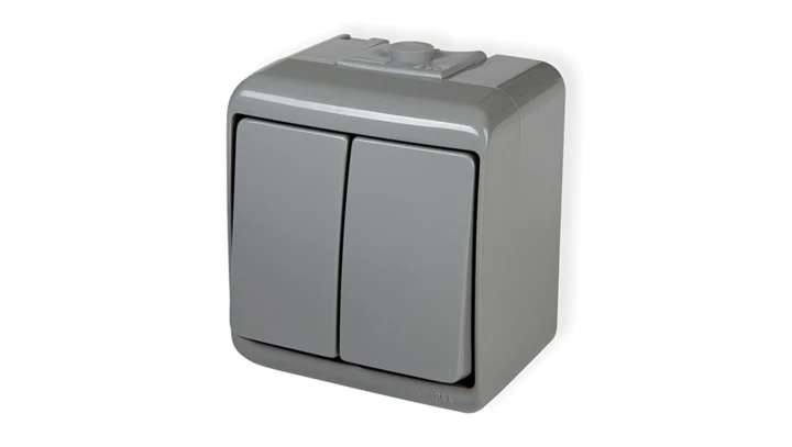 JUNIOR Łącznik świecznikowy podświetlany popielaty 10WHE-2L