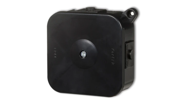 Puszka instalacyjna hermetyczna bez złączek 80x80mm czarny 12PHS-2