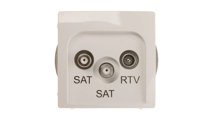 Simon Basic Gniazdo antenowe SAT/SAT/RTV końcowe białe BMZAR+SAT3.1-P2.01/11