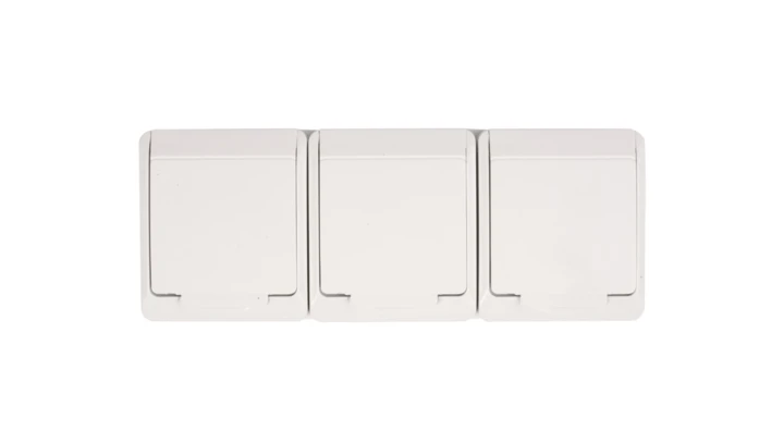 Hermes Gniazdo hermetyczne potrójne z/u 16A IP44 białe GNT 0323-02