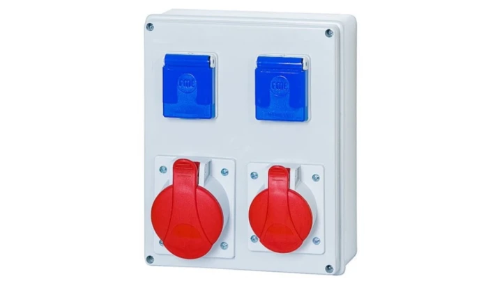 Rozdzielnica budowlana BERGAMO 1x5P 16A 1x5P 32A 2x2P+Z ITALINE ITA00115 ELIT50525