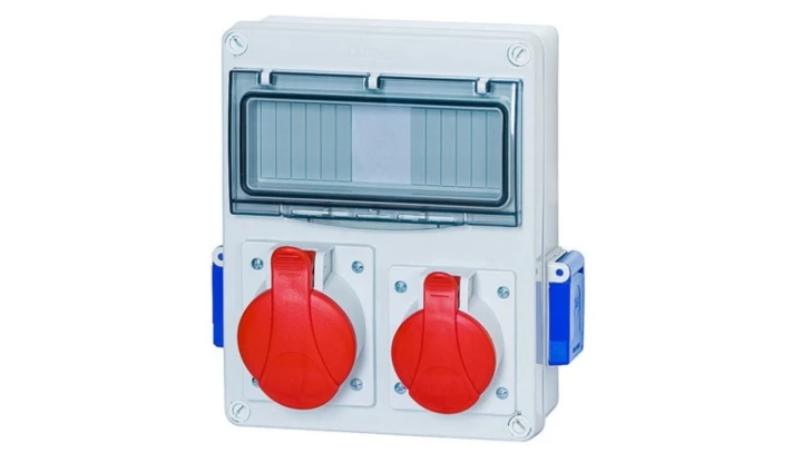 Rozdzielnica budowlana NEAPOL 1x5P 16A 1X5P 32A 2x2P+Z 8 modułów ITALINE ITA00119 ELIT50529