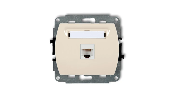 TREND Gniazda komputerowe pojedyncze 1xRJ45, kat. 6, 8-stykowy beżowy 1GK-3