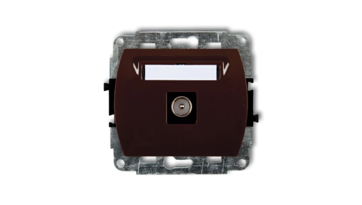 TREND Gniazdo antenowe pojedyncze TV brązowy 4GTV-1