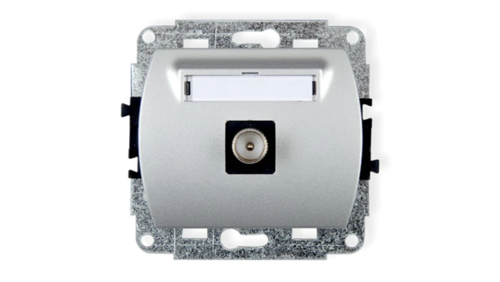 TREND Gniazdo antenowe pojedyncze TV srebrny 5GTV-1