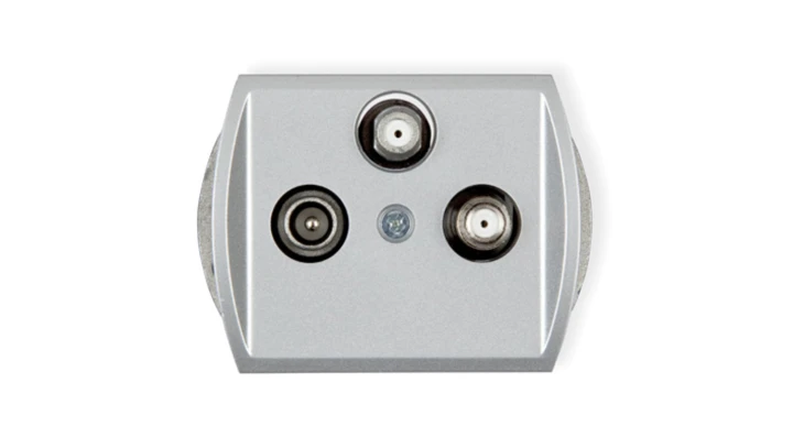 TREND Gniazdo antenowe 2 wyjścia SAT + TV srebrny 5GSN