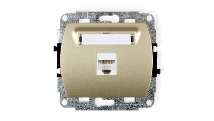 TREND Gniazda komputerowe pojedyncze 1xRJ45, kat. 6, ekranowane, 8-stykowy złoty 6GK-5