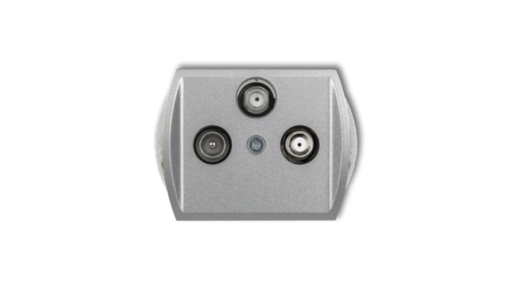 TREND Gniazdo antenowe 2 wyjścia SAT + TV srebrny metalik 7GSN