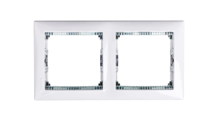 VALENA Ramka podwójna pozioma biała 774462