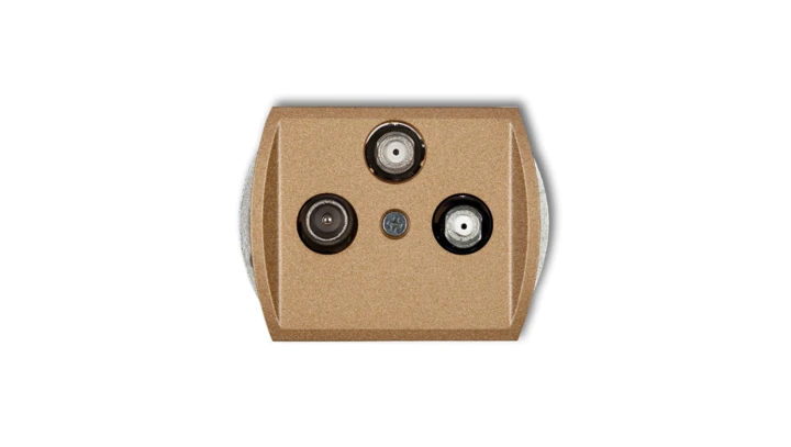 TREND Gniazdo antenowe 2 wyjścia SAT + TV złoty metalik 8GSN