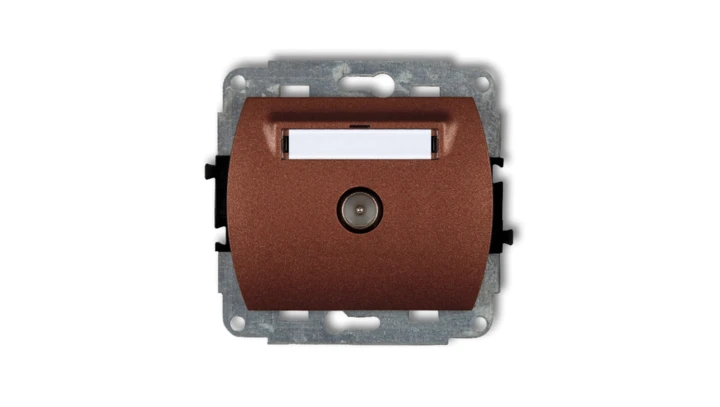 TREND Gniazdo antenowe pojedyncze TV brĄzowy metalik 9GTV-1