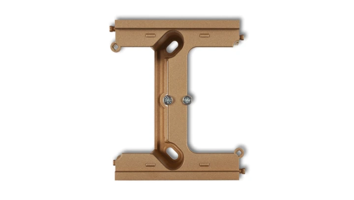 DECO Moduł rozszerzający puszkę natynkową pojedynczą, składaną do ramek wielokrotnych DECO złoty metalik 8DPU-2