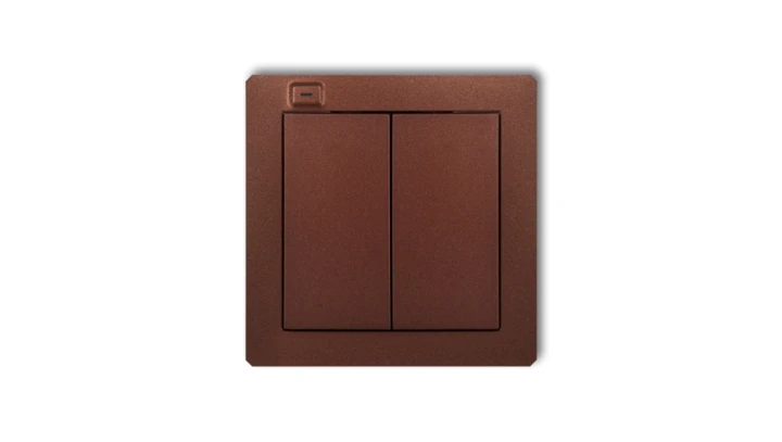 DECO Nadajnik 2-klawiszowy 4-kanałowy do systemu Exta Free brązowy metalik 9DEF-2