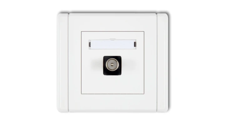 FLEXI Gniazdo antenowe pojedyncze TV biały FGTV-1