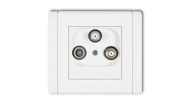 FLEXI Gniazdo antenowe 2 wyjścia SAT + TV biały FGSN