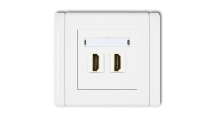 FLEXI Gniazdo podwójne HDMI biały FHDMI-2